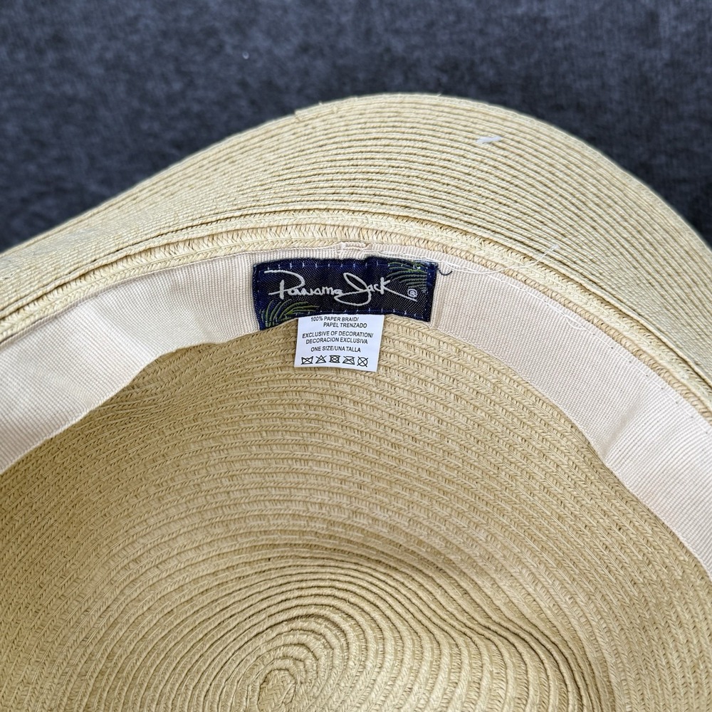 PANAMA JACK Floppy Sun‎ Hat Womens OS Natural Wide Brim Beach Please UPF 50+ - Picture 2 of 2